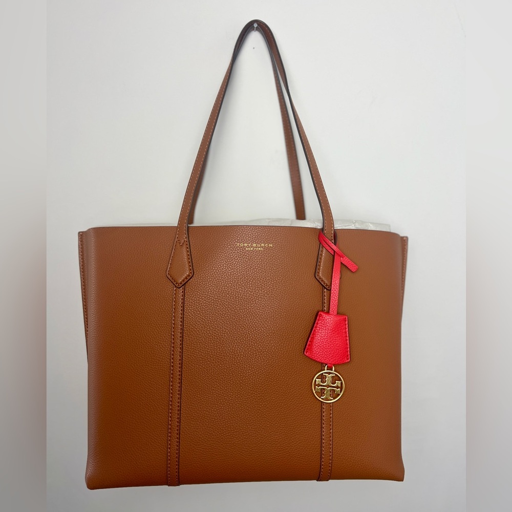 Tory Burch Perry Triple-Compartment Tote - Light Umber